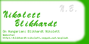 nikolett blikhardt business card
